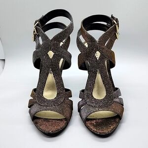 Audrey Brooke Lattice Strap 4"Heels Shoes Size 7M